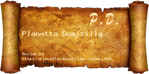 Planetta Domitilla névjegykártya
